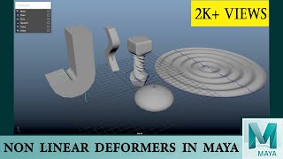 how to use Nonlinear Deformers for modelling or animation in Maya  MAYA Tutorial for beginners [upl. by Attaymik]