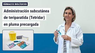 Administración subcutánea de teriparatida Tetridar en pluma precargada [upl. by Ruben]