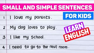 Make Sentences in English  Small And Simple Sentences For Class 1 [upl. by Enaxor]