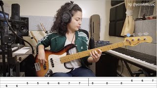 Easy amp Funky Bassline for Beginners  with TABS and Playalong [upl. by Ashatan]