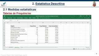 Análise de dados com Excel 04  Estatística descritiva frequências de variáveis categóricas [upl. by Niveek]