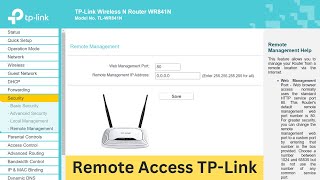 Access TPLink Router from Outside Network Remote Management [upl. by Vinson868]