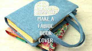 How to Make a Fabric Book Cover  Welcome to Nanas [upl. by Kaltman]