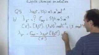 cours TS  chimie  calcul de la conductivité molaire ionique dun ion [upl. by Meid]