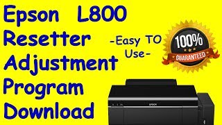 Epson L800 resetter software free download [upl. by Lilaj]