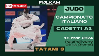 JUDO  Campionato Italiano Cadetti A1 2024  Tatami3 [upl. by Anahsek]