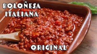 Salsa boloñesa Receta italiana Original  Como hacer salsa Bolognesa para pasta espaguetis Lasagna [upl. by Koy464]