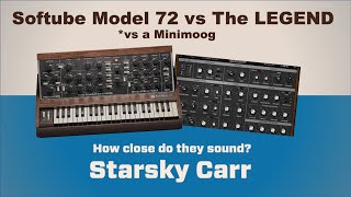 Softube Model 72 vs Minimoog vs Synapse Legend A Review and demo of Softube Model 72 [upl. by Husha]