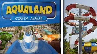 Aqualand Costa Adeje  All Big Water Slides Compilation Onride [upl. by Campbell317]