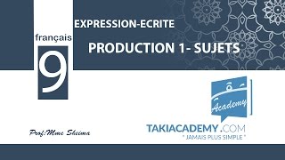 9eme annéeFRANCAISexpression écriteproduction 1 sujets2 [upl. by Bray372]