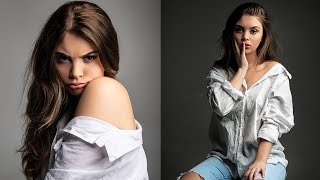 SIMPLE 1 LIGHT setup for BREATHTAKING studio portraits [upl. by Amocat178]