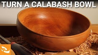 Turning a Calabash Bowl Woodturning Inspiration [upl. by Kirch]