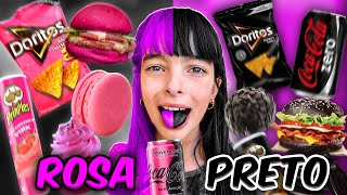 COMIDA PRETA VS COMIDA ROSA  Desafio [upl. by Neeuq]