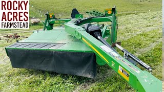 Getting The John Deere 630 MOCO Ready Hay Prep 2021 [upl. by Nhor]