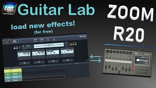 ZOOM R20 with Guitar Lab  how to use the software to load new effects [upl. by Pohsib227]