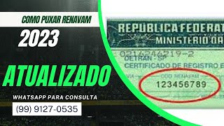 como descobri renavam pela placa puxar renavam pela placa chassi motor qualquer estado do brasil [upl. by Donnenfeld]