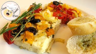 Gebackener SchafskäseFeta mediterraner Art  Heißluftfritteuse Airfryer  Rezept [upl. by Aihsik]