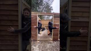 How to install door frames amp cladding to timber build how diy construction woodworking shorts [upl. by Barty313]