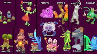 Psychic Island but each Monster is Zoomed in Can hear Hairionette better 👻  My Singing Monsters [upl. by Tarton]