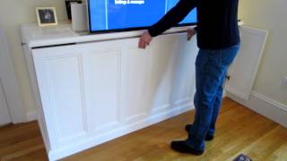 TV Lift Cabinet  Removal of Front Cover [upl. by Nwahsek]