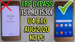 Samsung Galaxy J5 Pro Frp Bypass Without Pc  Samsung SmJ530F Google Account Bypass Android 810 [upl. by Eidroj]