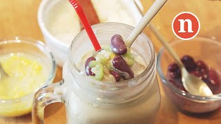 Rice Flour Jelly Drink with Coconut Milk  Cendul  Cendol Nyonya Cooking [upl. by Nyltiak]