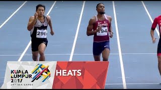 Athletics Mens 100m Semi  Finals 1  29th SEA Games 2017 [upl. by Ahseital]