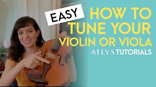 How to tune your violin or viola with the fine tuners Super easy [upl. by Kliment]