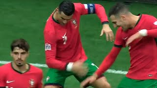 Cristiano Ronaldo goal vs Poland vs Portugal after Rafael Leão run Cristiano Ronaldo goal vs Poland [upl. by Akeber857]