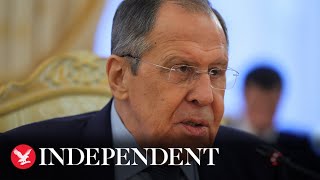 Live Russian foreign minister Sergei Lavrov holds press conference to discuss foreign policy [upl. by Ahtibat]