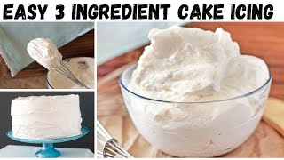 Sour Cream Frosting Recipe  Quick and Easy whipped icing for cake and cupcake or even a fruit dip [upl. by Azne846]