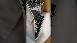 Unboxing Jackson Kelly JS32  Black satin  no talking  jackson guitar jacksonguitarsofficial [upl. by Eeraj]