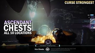 All 10 Ascendant Chest Locations Curse Strongest Destiny 2 Forsaken [upl. by Nonnahsal847]