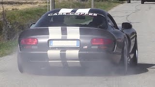 Dodge Viper GTS w Magnaflow Side Exhaust  Burnouts Revs amp Accelerations [upl. by Schlesinger]