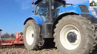 HARROWING 2015 NEW HOLLAND T7210 [upl. by Anthe]