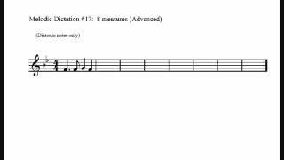 Melodic Dictation 17 Diatonic Advanced [upl. by Yllitnahc300]