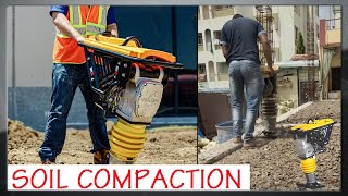 Soil Compaction at Plinth  Hydraulic Compaction Machine  Rammer  4 Ton  Civil engineering [upl. by Sixla]