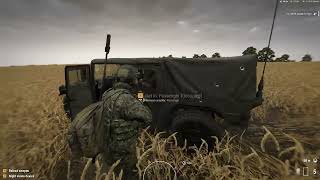 Arma Reforger  1 russian vs american humvee [upl. by Shepley]