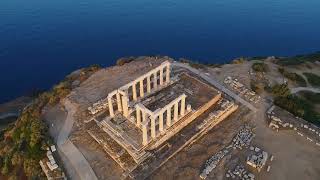 Σούνιο Ναός του Ποσειδώνα  Cape Sounio Poseidons temple drone video [upl. by Ybsorc194]