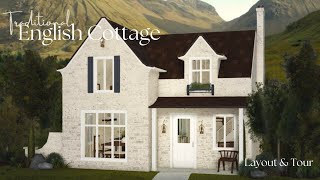 Bloxburg English Cottage Tour and Layout [upl. by Fulcher]