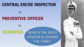 Excise inspector Vs Preventive officer Vs Examiner  SSC CGL [upl. by Annekcm579]