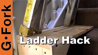 Use A Ladder On The Stairs Ladder Stairwell Hack  GardenFork [upl. by Annoyt]