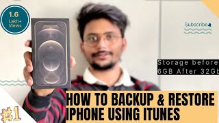 iPhone Backup amp Restore on Windows PC using itunes  Free Up Storage After Reset  Hindi 😊 [upl. by Ecnar]