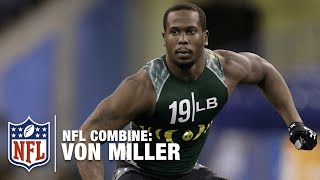 Von Miller LB Texas AampM  2011 NFL Combine Highlights [upl. by Imekawulo]