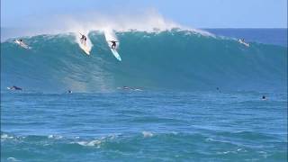 Sunset Beach North Shore Oahu Hawaii  Big Wave Surfing [upl. by Schonfeld321]