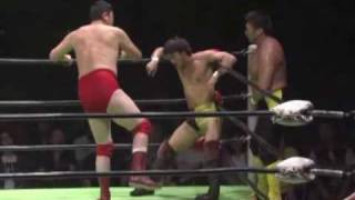 Toshiaki Kawada amp Akira Taue Vs KENTA amp Jun Akiyama Part 1 [upl. by Ennahs]