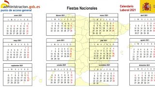 Calendario laboral 2021 próximos días festivos puentes y Semana Santa [upl. by Ainesell]