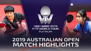 Sun Mingyang vs Sawettabut Suthasini  2019 ITTF Australian Open Highlights Pre [upl. by Hendrick1]