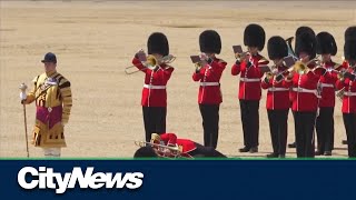 WATCH British royal guard members collapse during Kings birthday rehearsal [upl. by Nodyarb]