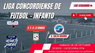 LA BIANCA VS SALTO GRANDE  LIGA INFANTO DE CONCORDIA   categoria 2014 [upl. by Roma]